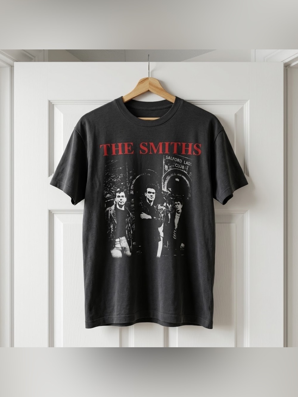 The Smiths Salford Lads Club Charcoal Post Punk Band Graphic T-Shirt